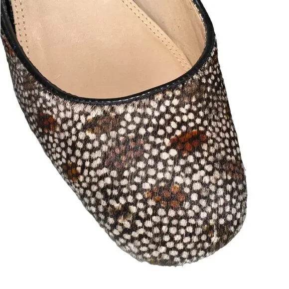 Diane Von Furstenberg Vintage Real Calf Fur Animal Print Block Heel Pumps Sz 7 - Picture 5 of 12